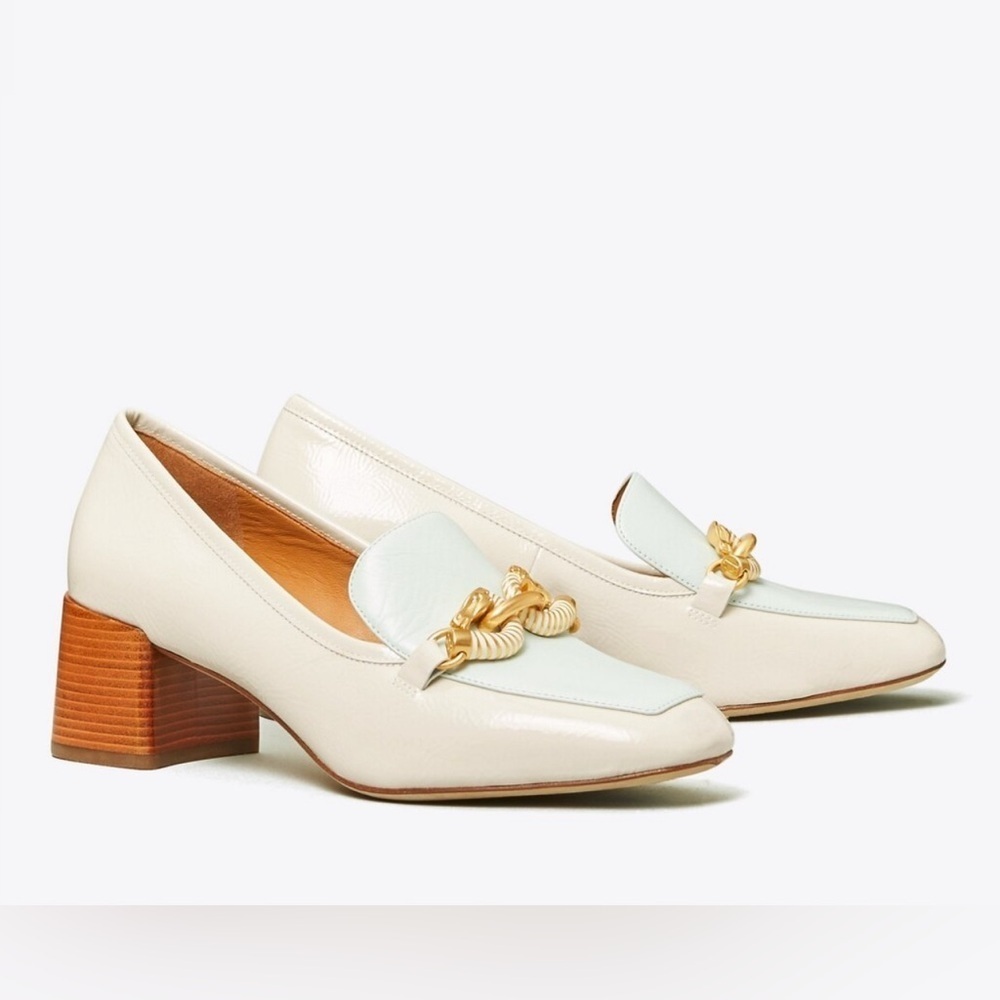 Tory Burch JESSA PATENT PUMP in New Ivory Size 10 - Picture 2 of 10